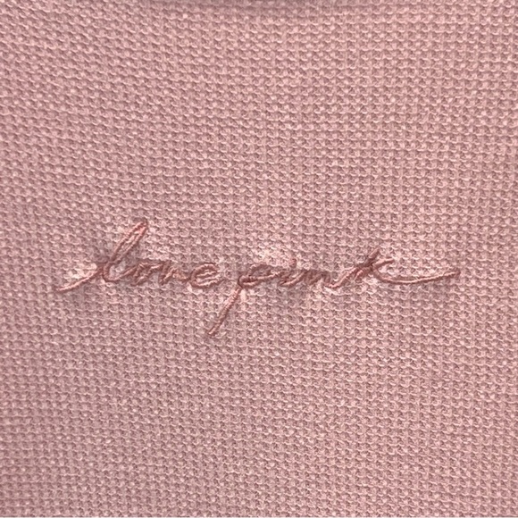 PINK VICTORIA’S SECRET Waffle Knit Long Sleeve Top - Picture 2 of 7